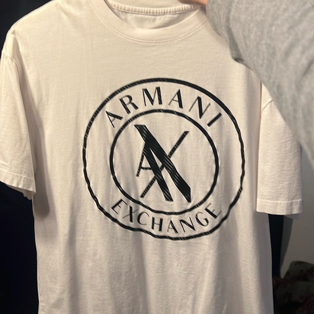 Mens Armani Exchange T-Shirt White Comfort Fit M
